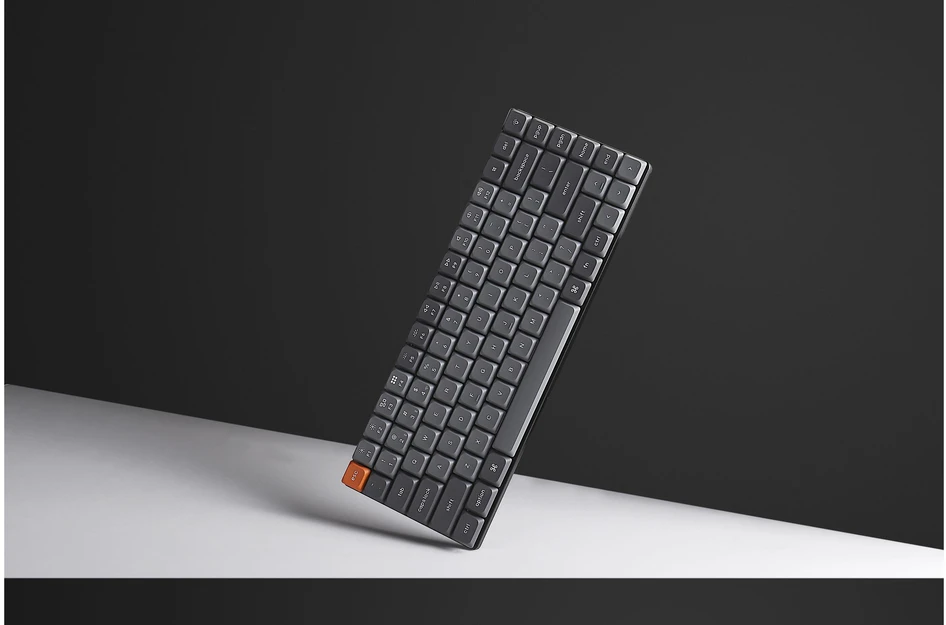 Keychron K3 Max Wireless (K3M-H3) - US išdėstymas - Hot-Swappable Low Profile Gateron Brown - Juodas (Juoda) Mechaninė Belaidė Žaidimų Klaviatūra