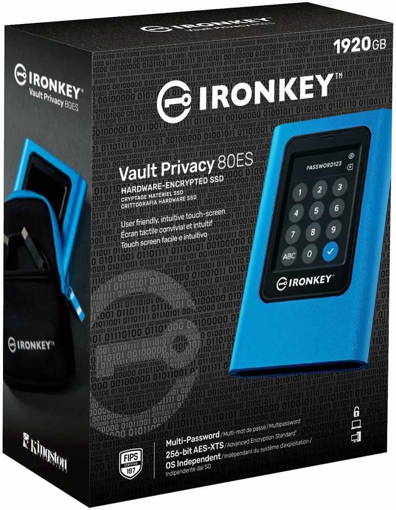 Kietasis diskas „Kingston“ SSD diskas „IronKey Vault Privacy“, 1920 GB, užšifruotas