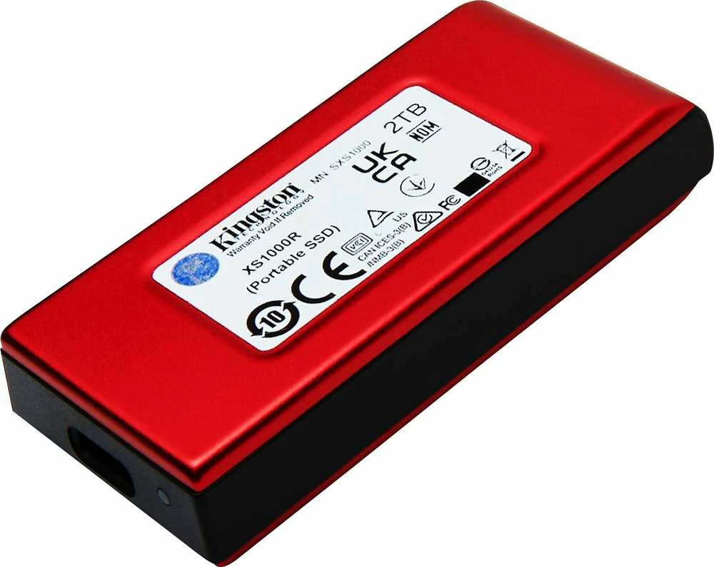 Išorinis kietasis diskas Kingston SXS1000R, 2 TB, USB 3.2 Gen 2, raudonas