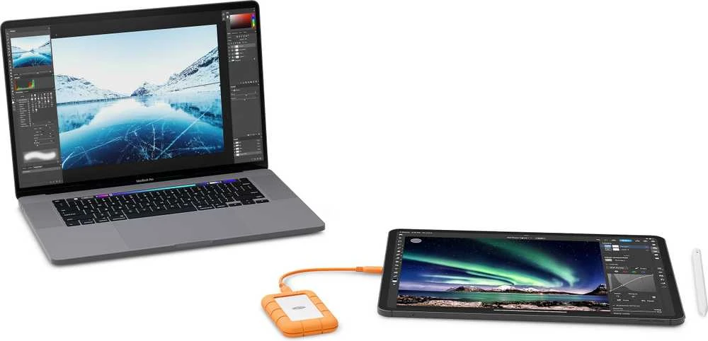 Išorinis kietasis diskas SSD LACIE 2TB USB-C Rašymo greitis 2000 MBytes/sec Skaitymo greitis 2000 MBytes/sec STMF2000400