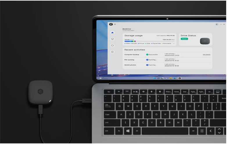 Kietasis diskas „Synology Dysk SSD BeeDrive“, skirtas atsarginei USB 3.2 Gen 2 (10 Gbps) C tipo BDS70-2T kopijai