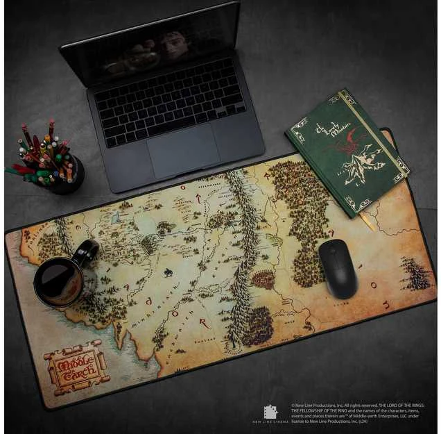 Distrineo Sas Distrineo The Lord of the Rings - Pelės kilimėlis - Middle-earth Map | 80 x 35 x 0.3 cm