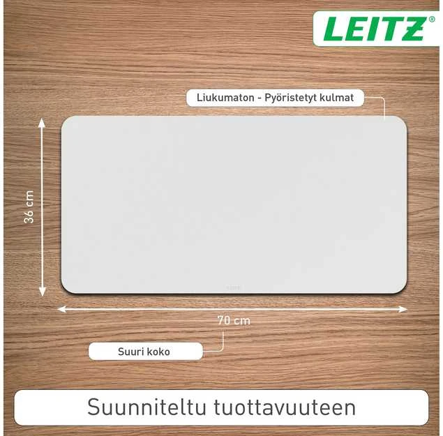 Kilimėlis Leitz Skórzana 36x70 cm Jasnoszary (53850085)