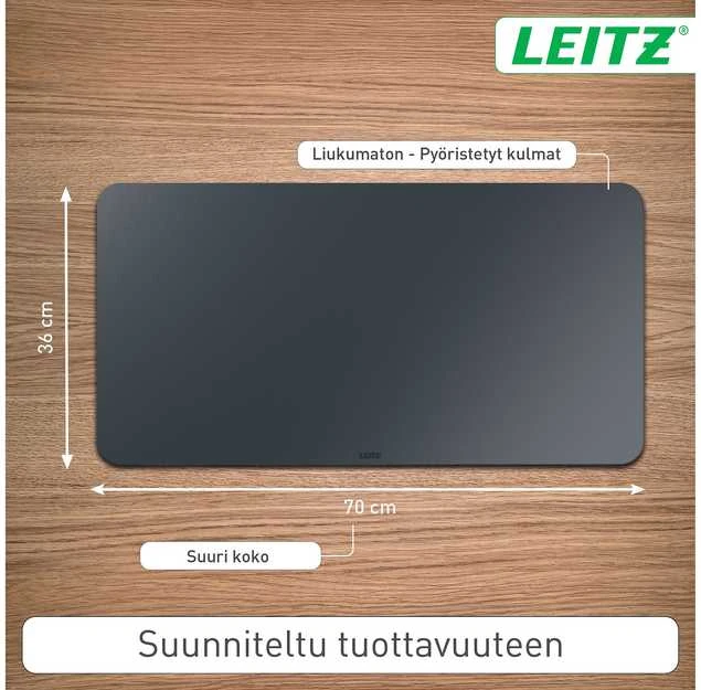Kilimėlis Leitz Skóra 36 x 70 cm Tamsiai pilka (53850089)