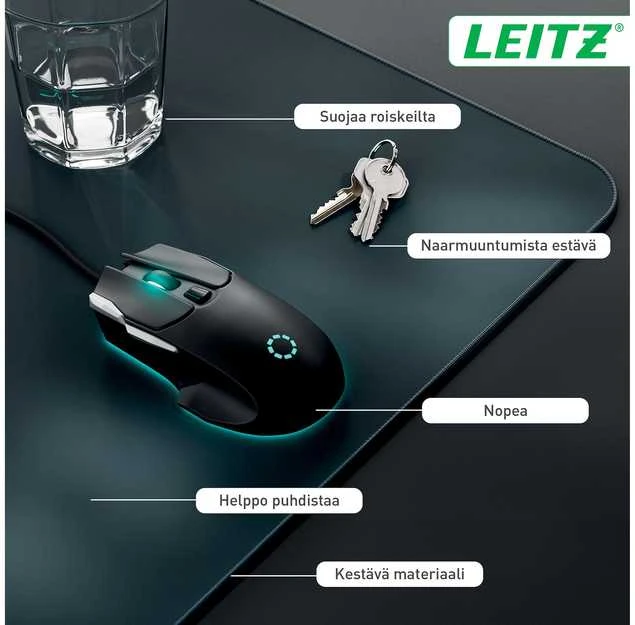 Kilimėlis Leitz Gaming Mat 100 x 40 cm Tamsiai pilka (53840089)