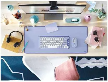 Pelės kilimėlis LOGITECH Desk Mat Studio Series, Levandos spalvos