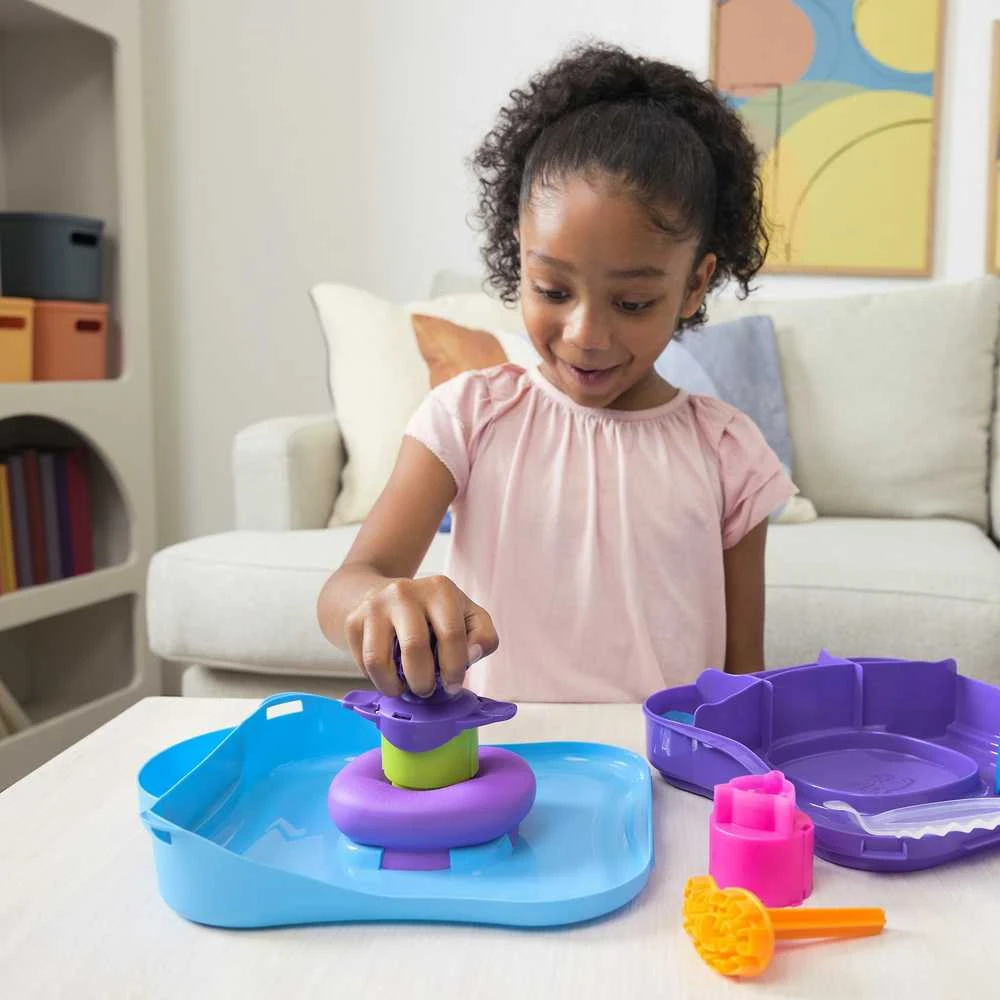 Kinetic Sand KINETINIS SMĖLIS Rinkinys „SquishMotion“