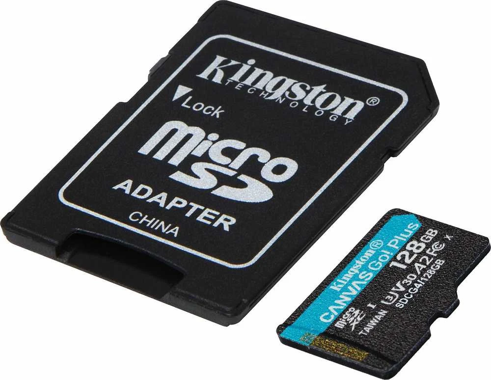 Atminties kortelė KINGSTON Canvas Go! Plus 128 GB Micro SDXC, su adapteriu