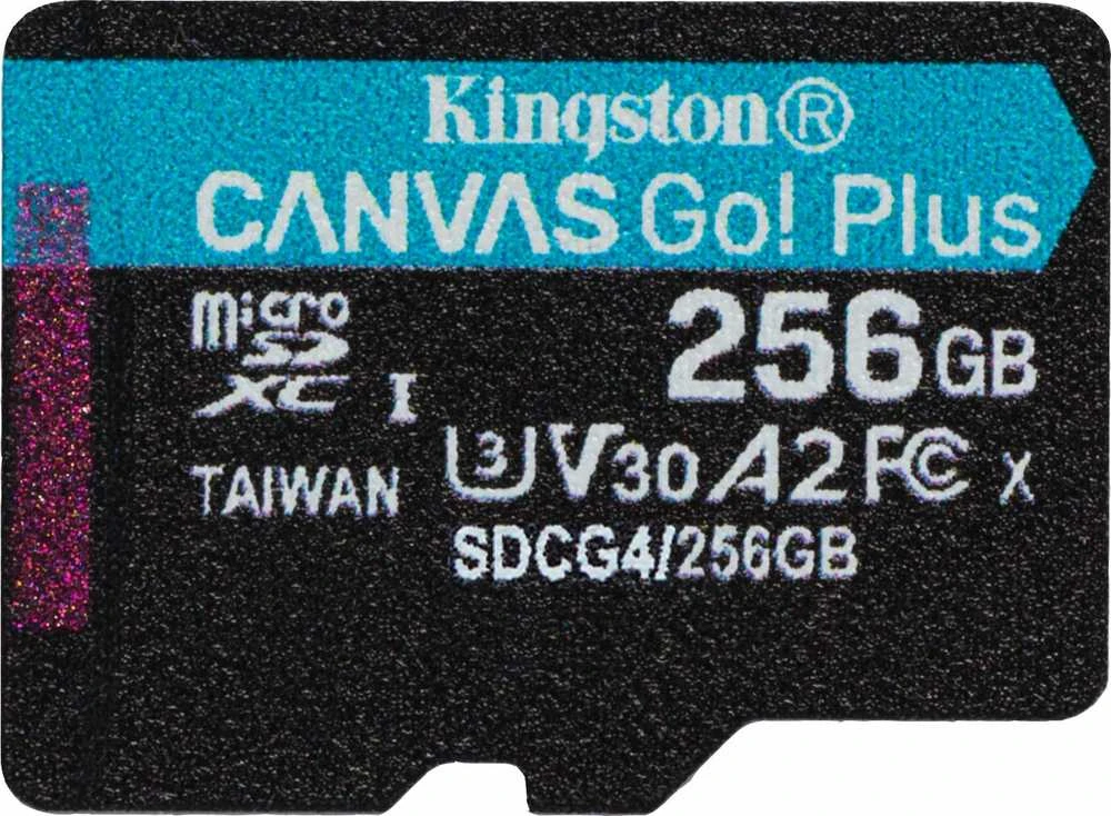 Atminties kortelė KINGSTON Canvas Go! Plus 256 GB Micro SDXC, su adapteriu