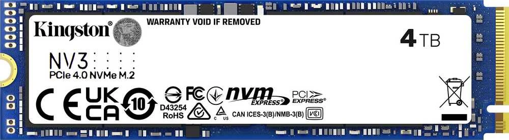 Kingston SSD 4TB NV3 M.2 2280 PCIe 4.0 NVMe SSD