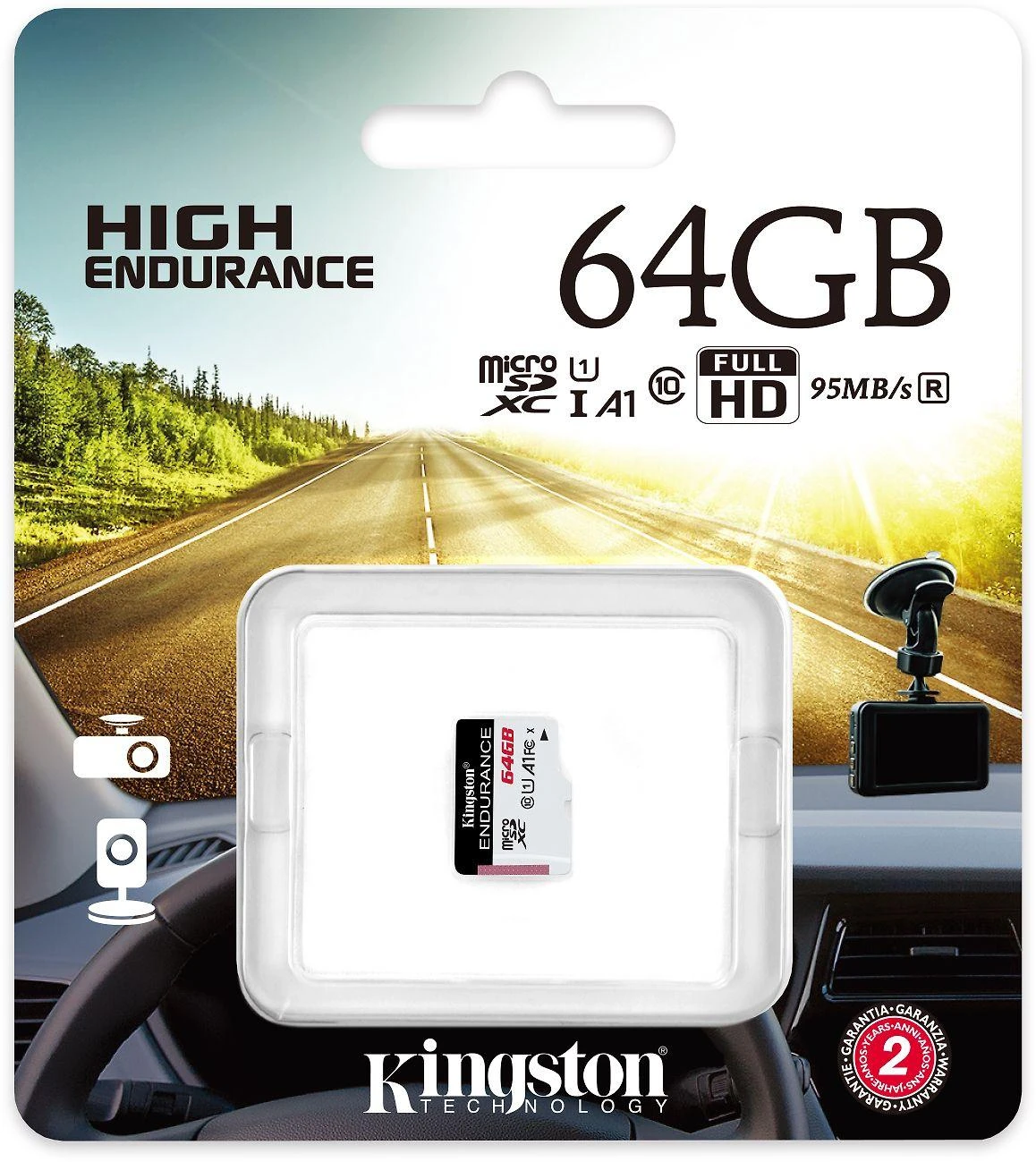 Atminties kortelė Kingston | Endurance | UHS-I U1 | 64 GB | micro SDXC | Flash atminties klasė 10