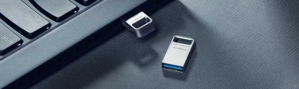 „Kingston“ | USB 3.2 atmintinė | „DataTraveler micro“ | 256 GB | USB A tipo | Sidabrinis