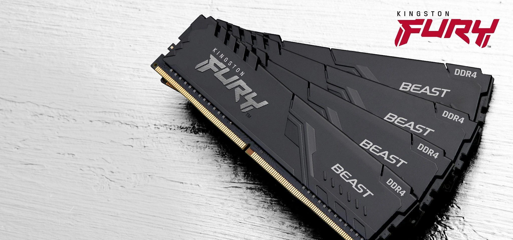 Vidinė atmintis (RAM) Kingston Fury Beast 16GB (2x8GB 3200MHz DDR4 CL16 DIMM)
