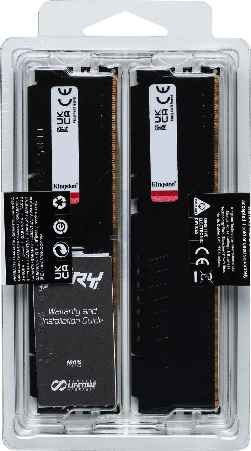 RAM KINGSTON 32GB 5600MHz DDR5 CL40 DIMM 2 vnt. rinkinys FURY Beast Juodas