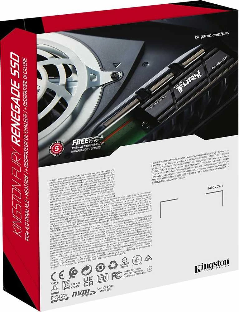 Kingston Fury Renegade M.2 Pci-e 4.0 NVMe 4TB aušintuvas
