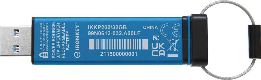 KINGSTON 32GB IRONKEY KEYPAD 200, FIPS 140-3 LVL 3 (PENDING) AES-256 ENCRYPTED