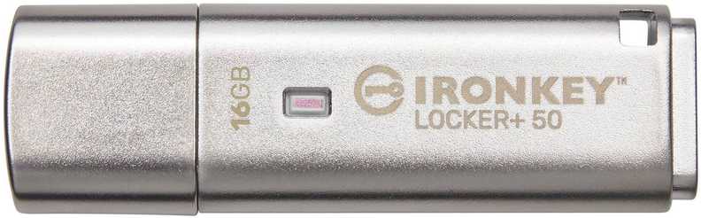 KINGSTON 16GB IKLP50 AES USB, W/256BIT ENCRYPTION
