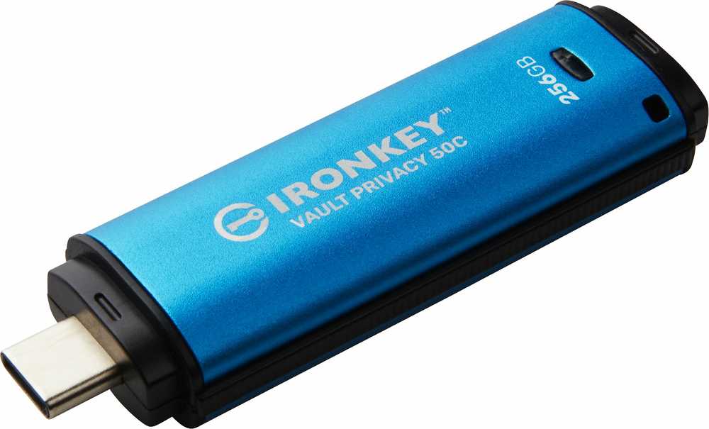 „Kingston IronKey Vault Privacy 50C“ 256 GB USB-C, 256 bitų, AES šifruotas