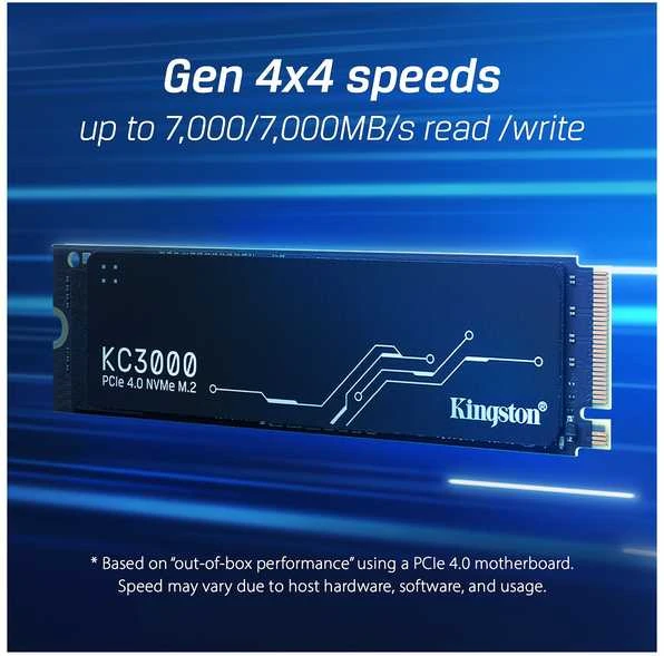 Kietasis diskas Kingston KC3000 M.2 Pcie 4.0 NVMe 1TB
