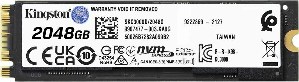 Kietasis diskas SSD Kingston KC3000 M.2 PCIe 4.0 NVMe 2TB