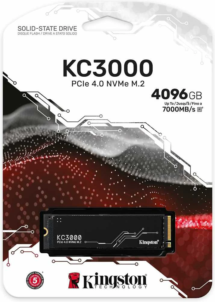 KINGSTON KC3000 4096GB PCIe 4.0 NVMe M.2 SSD
