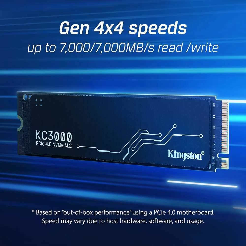 KINGSTON KC3000 4096GB PCIe 4.0 NVMe M.2 SSD