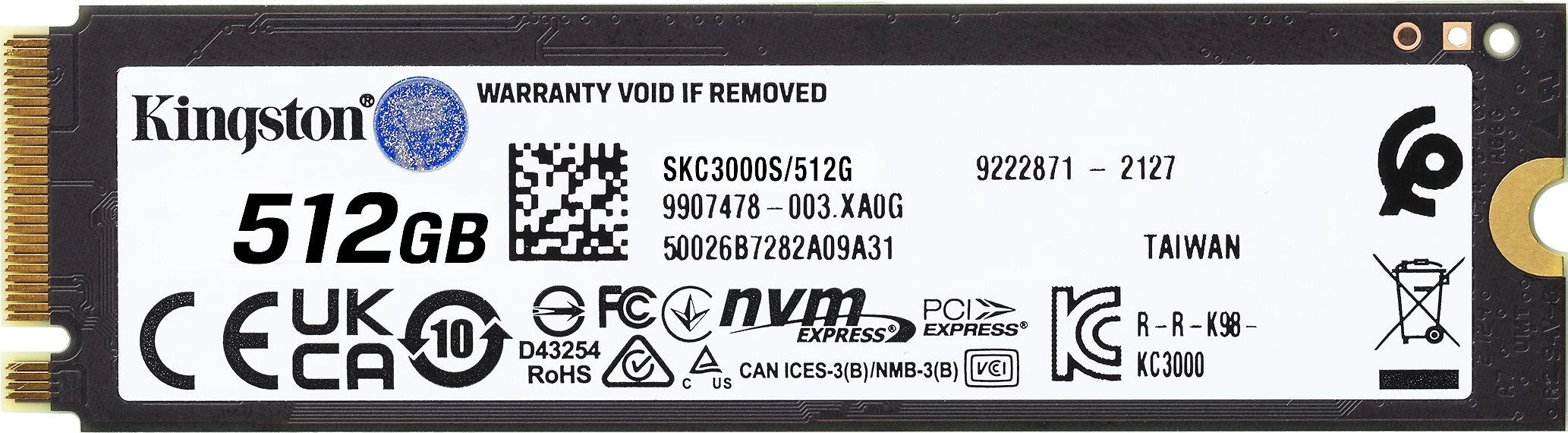 KINGSTON 512G KC3000 M.2 2280 NVME SSD GEN 4