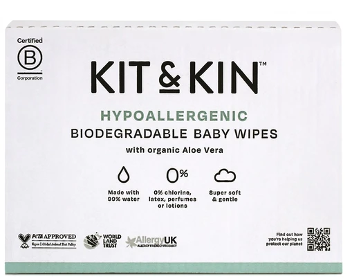 Kit & Kin Baby Wipes puhdistuspyyhesetti, 10 x 60 kpl