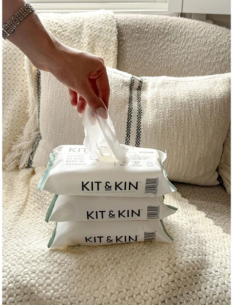 Kit & Kin Baby Wipes puhdistuspyyhesetti, 10 x 60 kpl