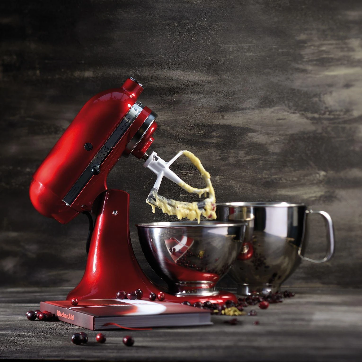 Virtuvinis kombainas KITCHENAID 5KSM175PSECA Artisan Elegance, Raudonos spalvos