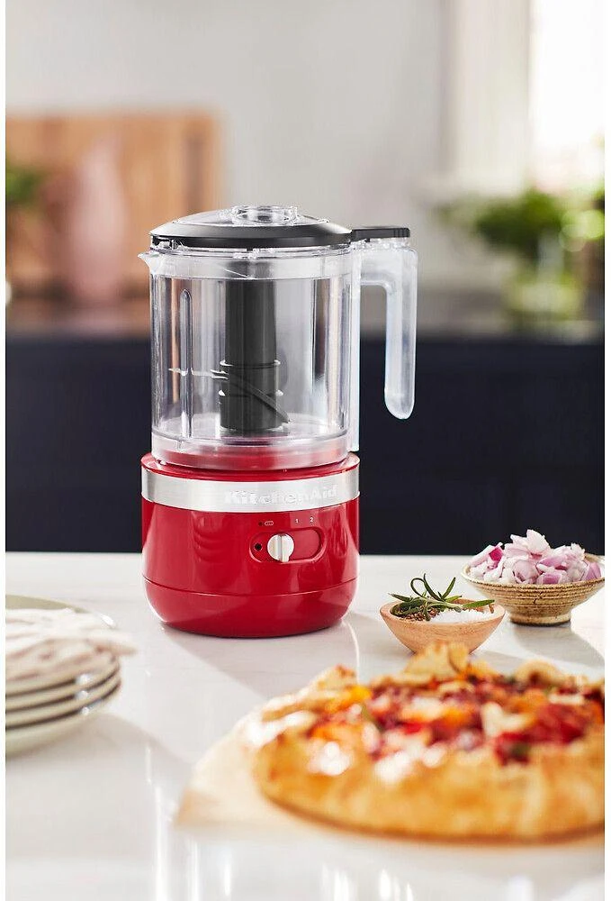 Virtuvinis kombainas Akumuliatorinis maisto smulkintuvas KitchenAid 5KFCB519EER, raudonas
