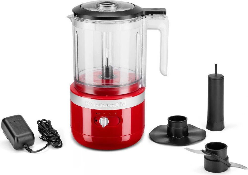 Virtuvinis kombainas Akumuliatorinis maisto smulkintuvas KitchenAid 5KFCB519EER, raudonas
