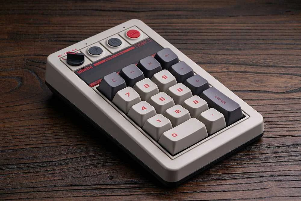 8BitDo mechaninė skaitmeninė klaviatūra su kalkuliatoriaus režimu, Bluetooth, laidinė, Windows ir Android, N Edition