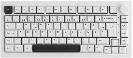 AKKO 5075B klaviatūra, RGB garsiakalbiai – „Lavender Violetinė Pro“, ISO DE/UK/NORDIC, odos baltumo