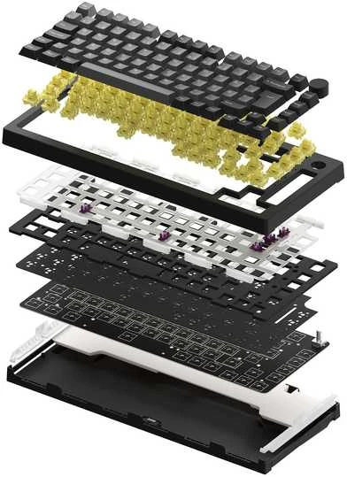 Klaviatūra Akkogear 5075B Plus-S Juodas & Sidabrinis V3 Lavender RGB pelinäppäimistö