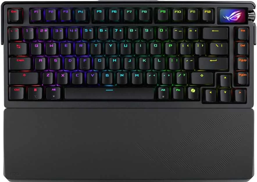 Žaidimų klaviatūra ASUS ROG AZOTH EXTREME 75% Wireless DIY Custom Gaming Keyboard, OLED ekranas