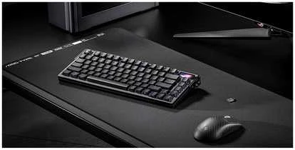Žaidimų klaviatūra ASUS ROG AZOTH EXTREME 75% Wireless DIY Custom Gaming Keyboard, OLED ekranas