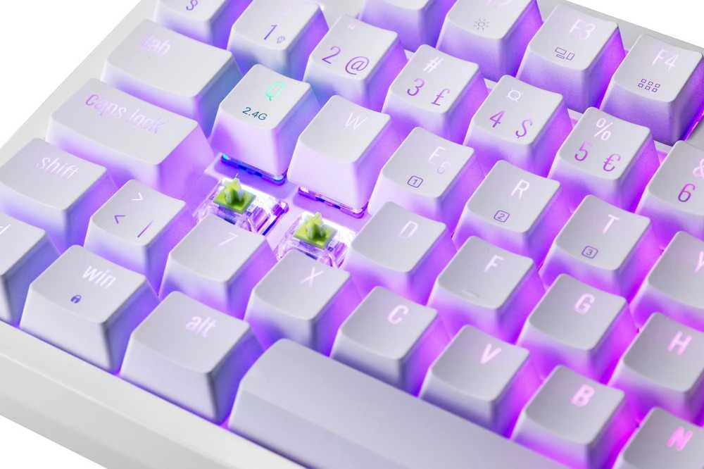 Klaviatūra Blackstorm Serenity TKL RGB mekaaninen pelinäppäimistö, valkoinen