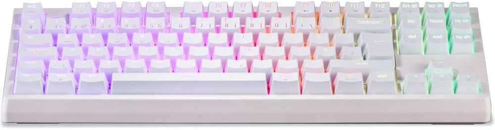 Klaviatūra Blackstorm Serenity TKL RGB mekaaninen pelinäppäimistö, valkoinen