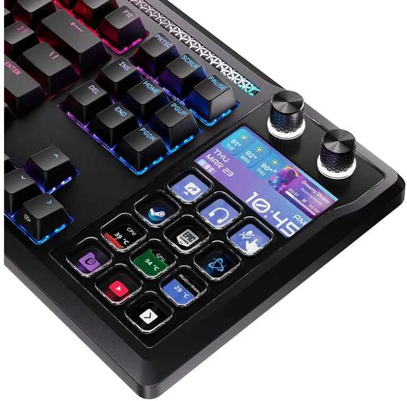 Klaviatūra Corsair Galleon 100 SD pelinäppäimistö integroidulla Elgato Stream Deckillä