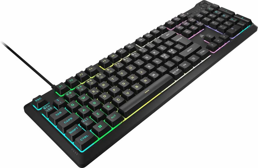 Corsair Klaviatūra | K55 CORE RGB | Klaviatūra žaidimams | su laidu | Nordic | Juodas | USB Type-A | Rubber Dome