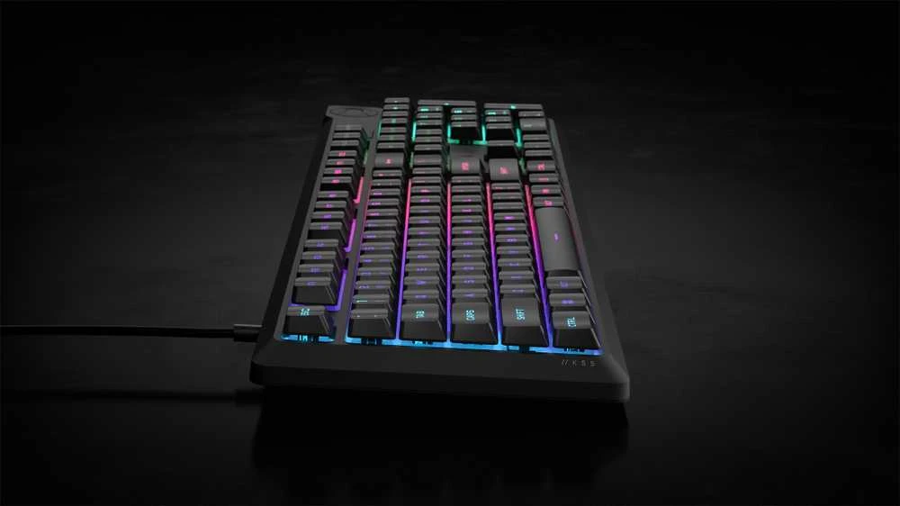 Corsair Klaviatūra | K55 CORE RGB | Klaviatūra žaidimams | su laidu | Nordic | Juodas | USB Type-A | Rubber Dome