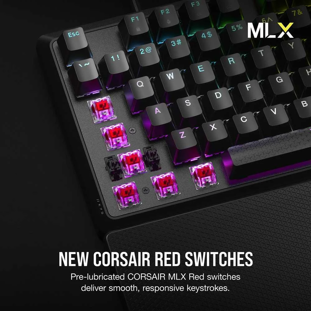 Corsair Microsystems Corsair K70 CORE RGB Mechaninė klaviatūra žaidimams + su riešo atrama