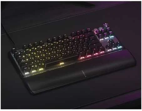 Klaviatūra Corsair Microsystems Corsair K70 PRO TKL, Tenkeyless (80 - 87%), su laidu, USB, Magnetic-mechaninė key switch, RGB LED, Juodas