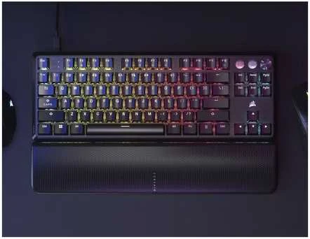Klaviatūra Corsair Microsystems Corsair K70 PRO TKL, Tenkeyless (80 - 87%), su laidu, USB, Magnetic-mechaninė key switch, RGB LED, Juodas