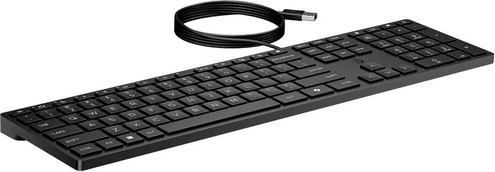 Hewlett Packard (HP) HP laidinė darbalaukio 320K klaviatūra, viso dydžio (100 %), laidinė, USB, juoda