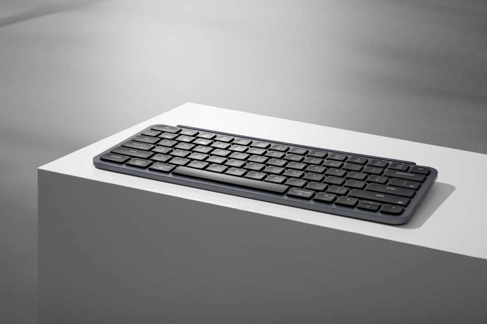 Klaviatūra Keychron B1P-K1-BO, 75 %, laidinis ir belaidis, USB + RF belaidis + „Bluetooth“, pilkas