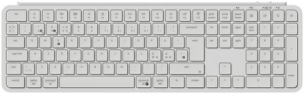 Klaviatūra „Keychron B6 Pro“ itin plonos belaidės ausinės, trijų režimų, dramblio kaulo baltos spalvos