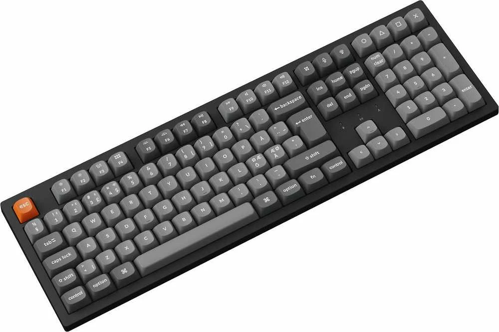 Klaviatūra Keychron K10 Max, su laidu & Wireless, USB + RF belaidė + Bluetooth, Mechaninė, QWERTY, RGB LED, Juodas