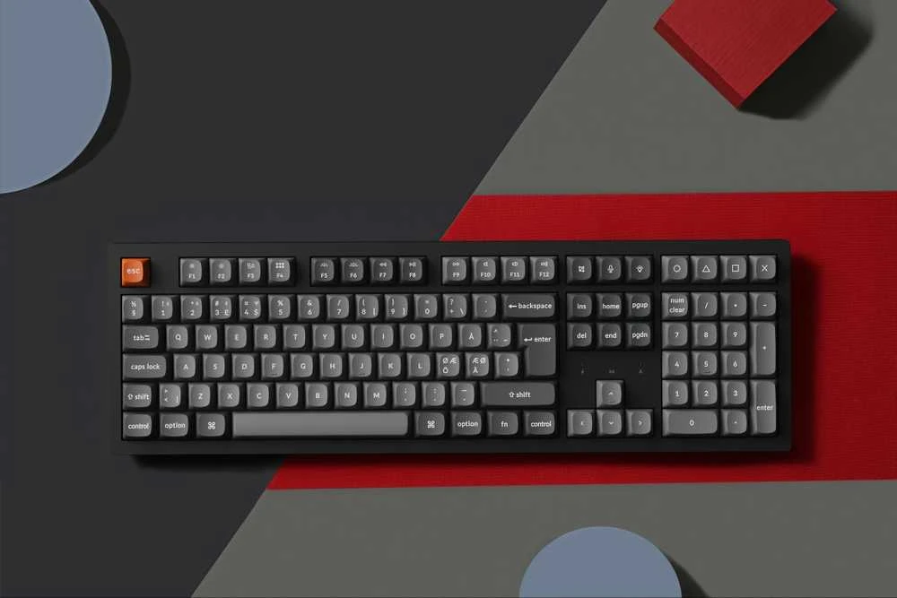 Klaviatūra Keychron K10 Max, su laidu & Wireless, USB + RF belaidė + Bluetooth, Mechaninė, QWERTY, RGB LED, Juodas